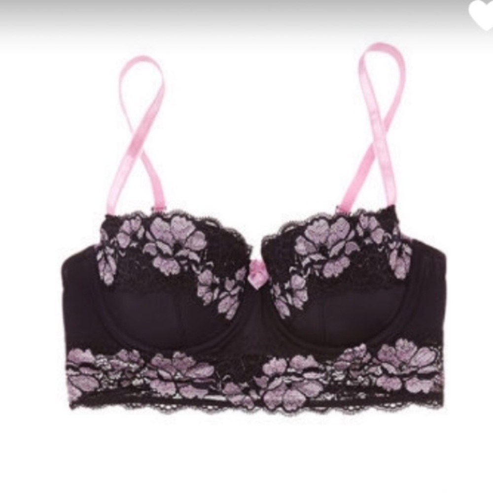 Adore Me black and purple bra, 32A